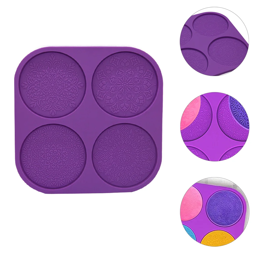 

Mold Silicone Geode Coaster Resin Cup Mat Agate Round Casting Tray Epoxy Mandala