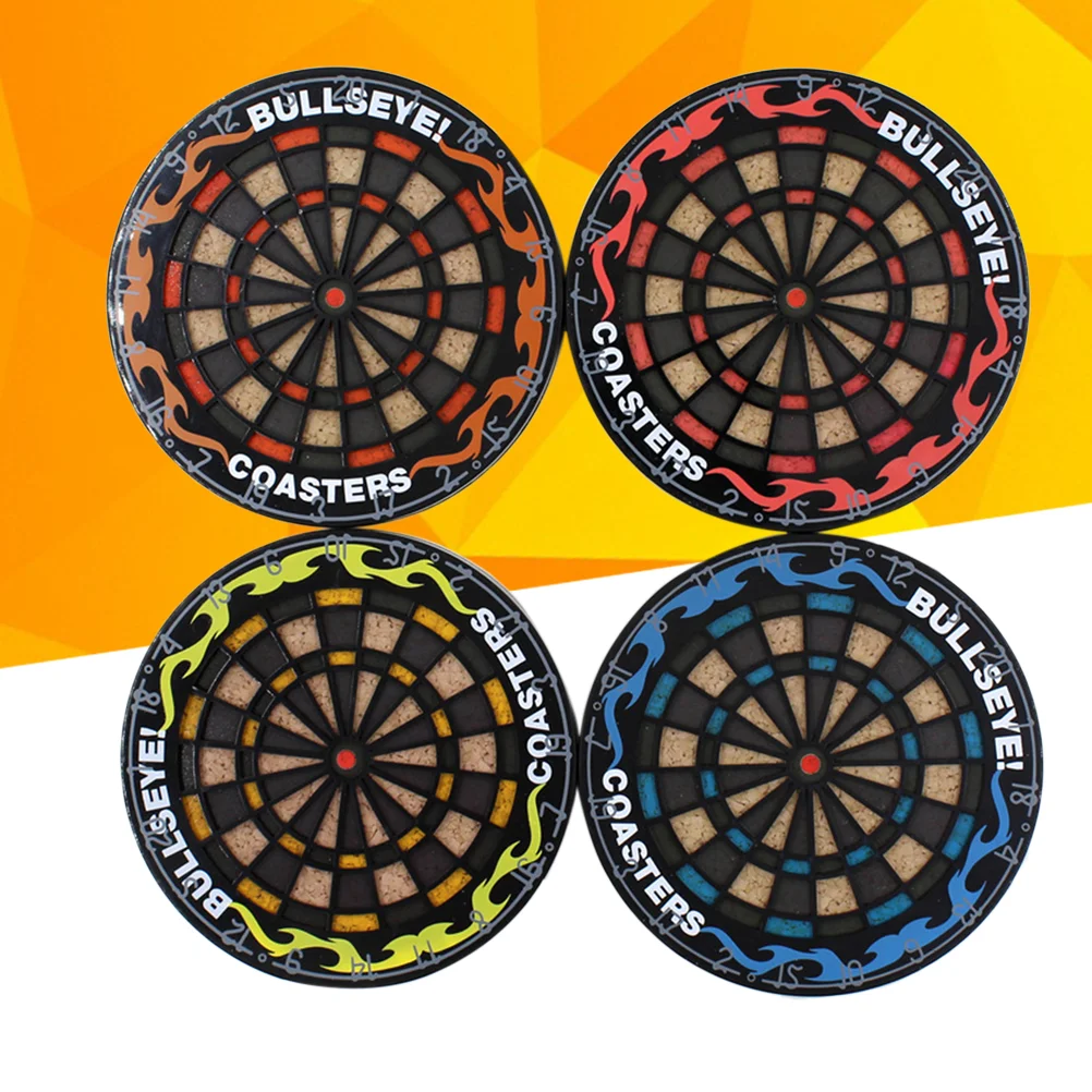 

4Pcs Dartboard Coffee Mat Coffee Cup Mat Cobweb Drink Mats Washable Drink Pads Thicken Pot Mat Storage Tray