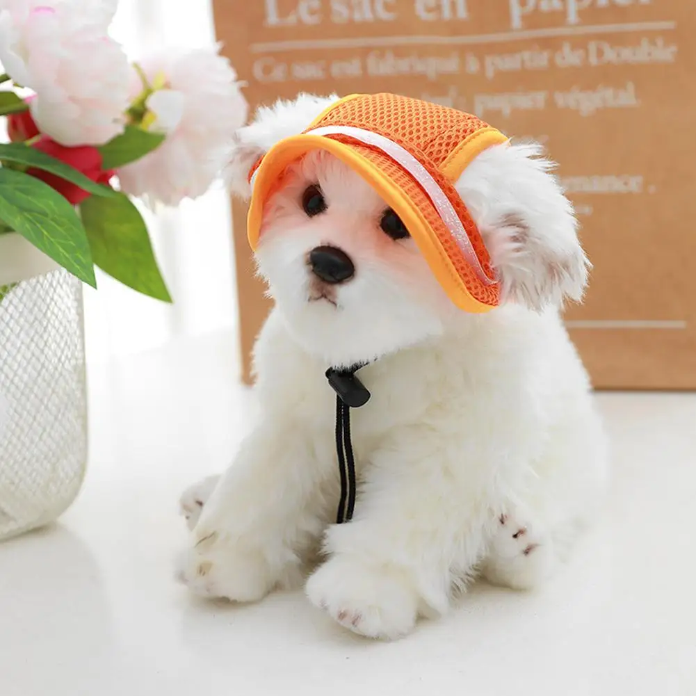

New Pet Dog Cat Hat Cute Bow Sunshade Cap Breathable Summer Uv Protection Sunhat With Adjustable Buckle Pets Supplies