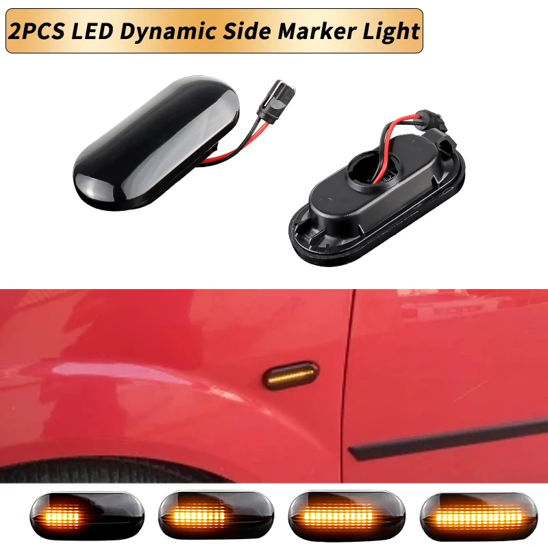 2 шт. 12 В светодиодный динамический боковой габаритный указатель поворота