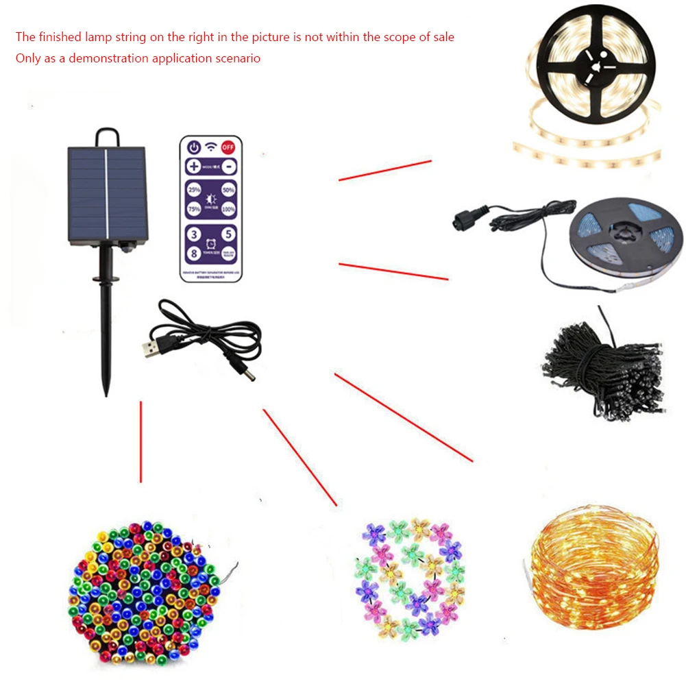 Ящик на солнечной батарее светодиодная гирлянда контроллер панели с