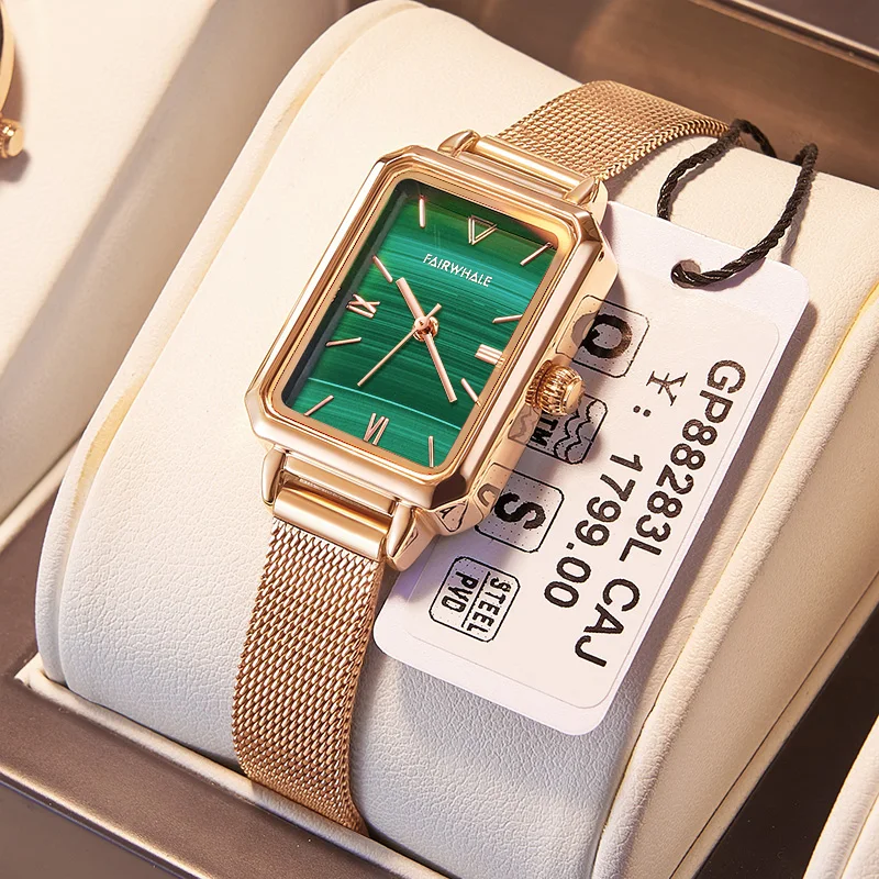 Mark Fairwhale Vintage Square Women Watch Classic Quartz Watch Simple Elegant Ladies Watching Base Waterproof 30M reloj 3270