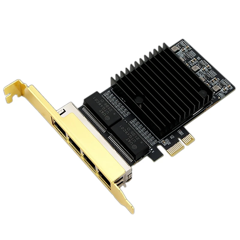 PCIE To Four-Port Gigabit Network Card Desktop External Network Card RJ45 Gigabit Ethernet Adapter