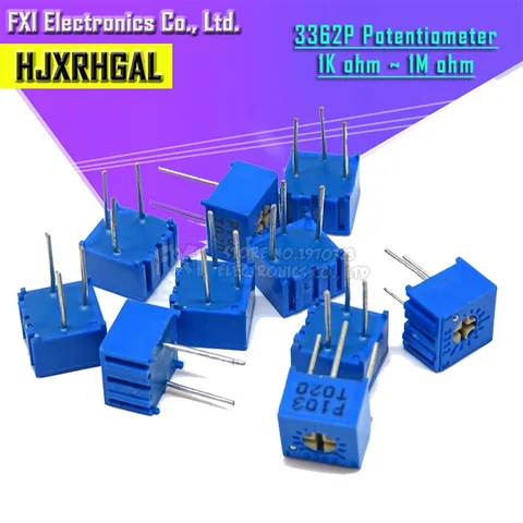 10 шт. 3362P последовательного сопротивления 101 201 501 102 202 502 103 Trimpo подстроечный потенциометр 3362 500R 1 K, 2K 5K 10K 20K 50K 100K