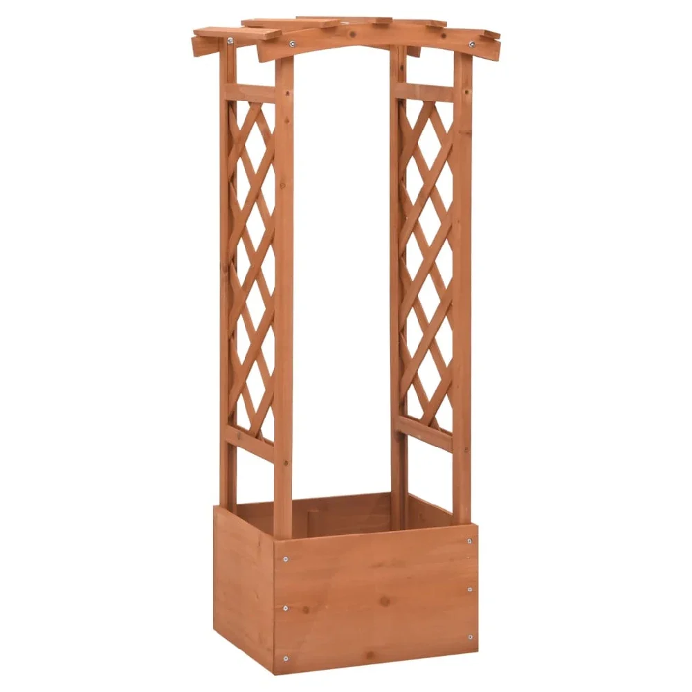 

Trellis Planter with Arch 19.3"x15.4"x46.1" Firwood