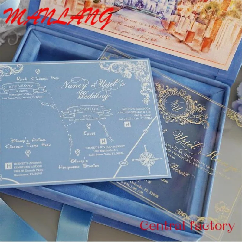 Рисунок 2 - Голубая бархатная коробка гортензии