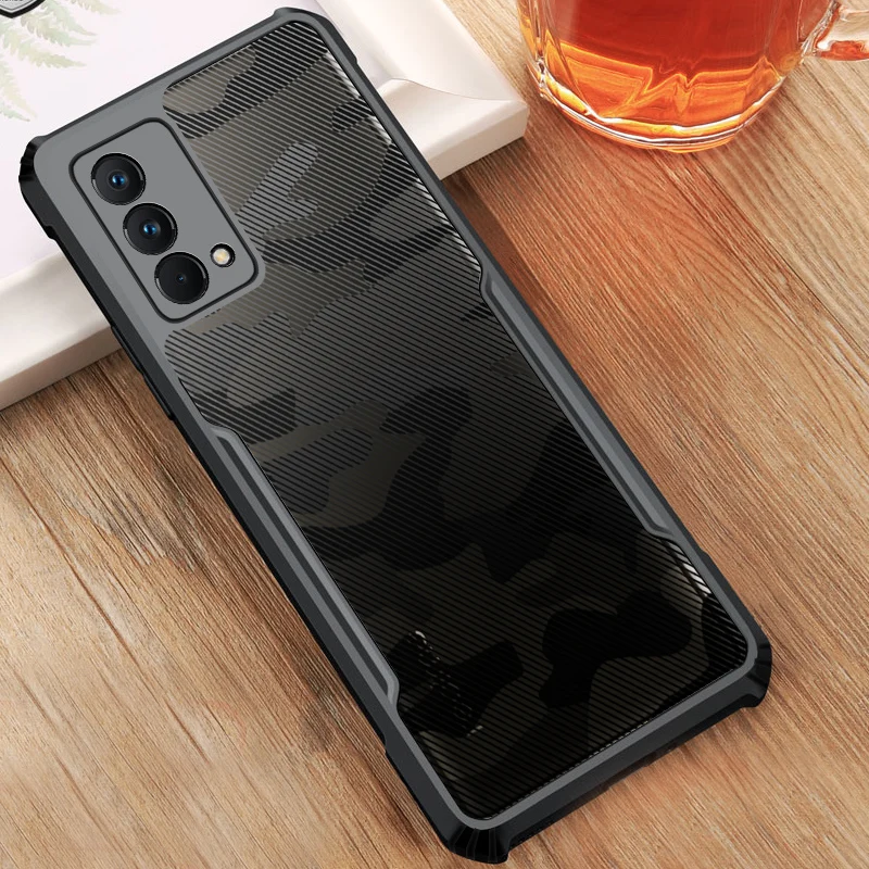 

For Realme GT Master Edition Case чехол funda Camouflage Armor Airbags Shockproof Back Transparent Protective Cover coque Rzants
