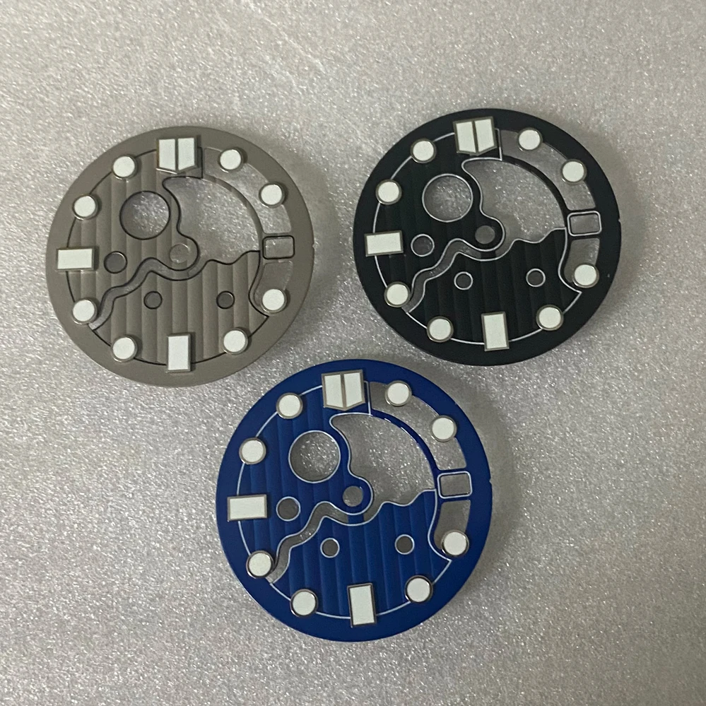 

28.5mm Hollow Watch Dial Green Luminous Watch Accessories Watch Faces for NH35/NH36 Movement with 3 O'Clock Position