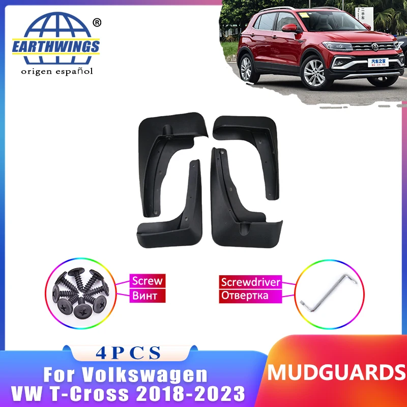 

Mudflap For Volkswagen VW T-Cross C11 2018-2023 New Mudguard Volkswagen Taigun Styling Accessorie Upgrade Version Four Piece Set
