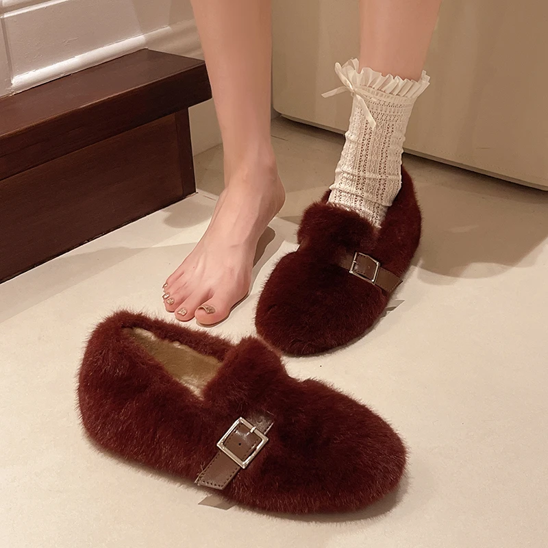 Повседневная женская обувь Modis сабо лоферы без шнуровки на платформе меховые