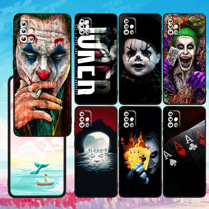 

Dark Knight Joker Karta For Samsung S21 S20 FE A72 A51 A41 A70 A50 A40 A30 S A20 A20E A10 A01 A8 A7 A6 A5 Black Phone Case