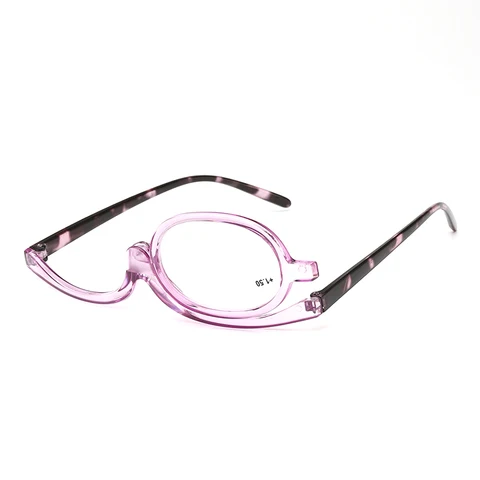 Увеличительные очки с одной линзой, вращающиеся на 180 градусов очки для макияжа и чтения, складные очки, косметика общего назначения + 1,0 + 1,5 до + 4,0