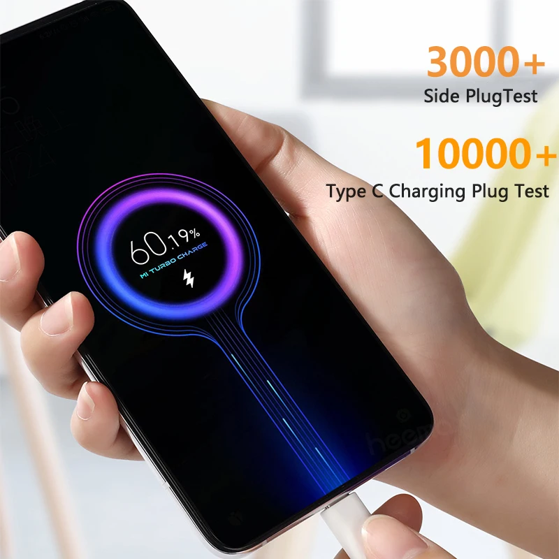 Зарядный кабель Mi Turbo 6A для Xiaomi 12 11 Pro Redmi Note Poco X3 USB Type-C быстрая зарядка Huawei Samsung 67