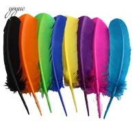yoyue 100pcslot natural turkey feathers for crafts 10 12inch25 30cm goose feather diy clothing show party decoration plumas