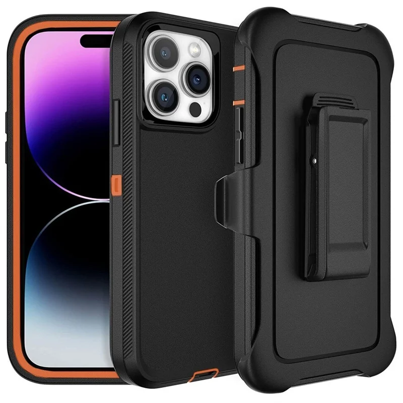 Фото Защитный чехол для iPhone 16 15 14 13 12 11 Pro Max Plus SE2 7 8 6 6s plus X XS MAX XR, бронированный противоударный чехол-Кобура №1