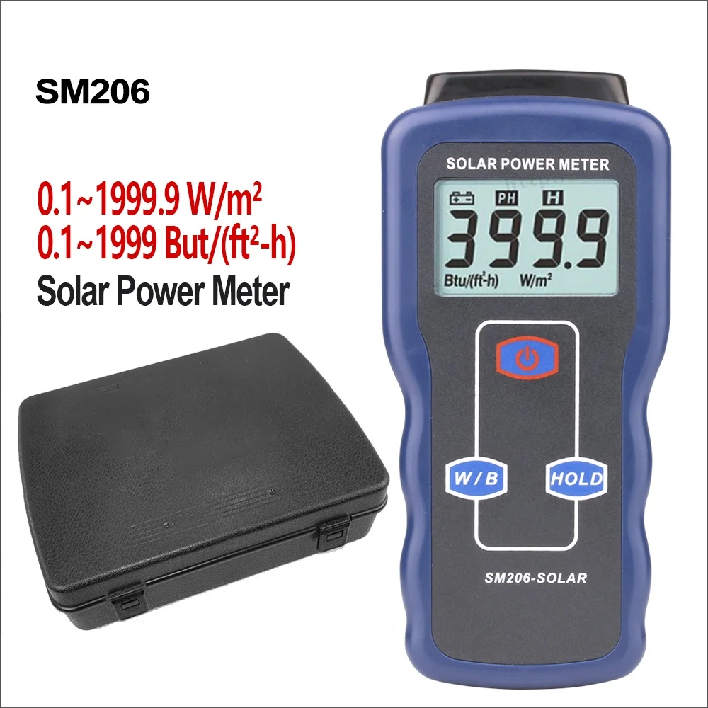 

Solar Power Meter Sunlight Light Meter Solar Radiation Tester Glass Light Intensity Detector Solar Research Glass Light Intensit