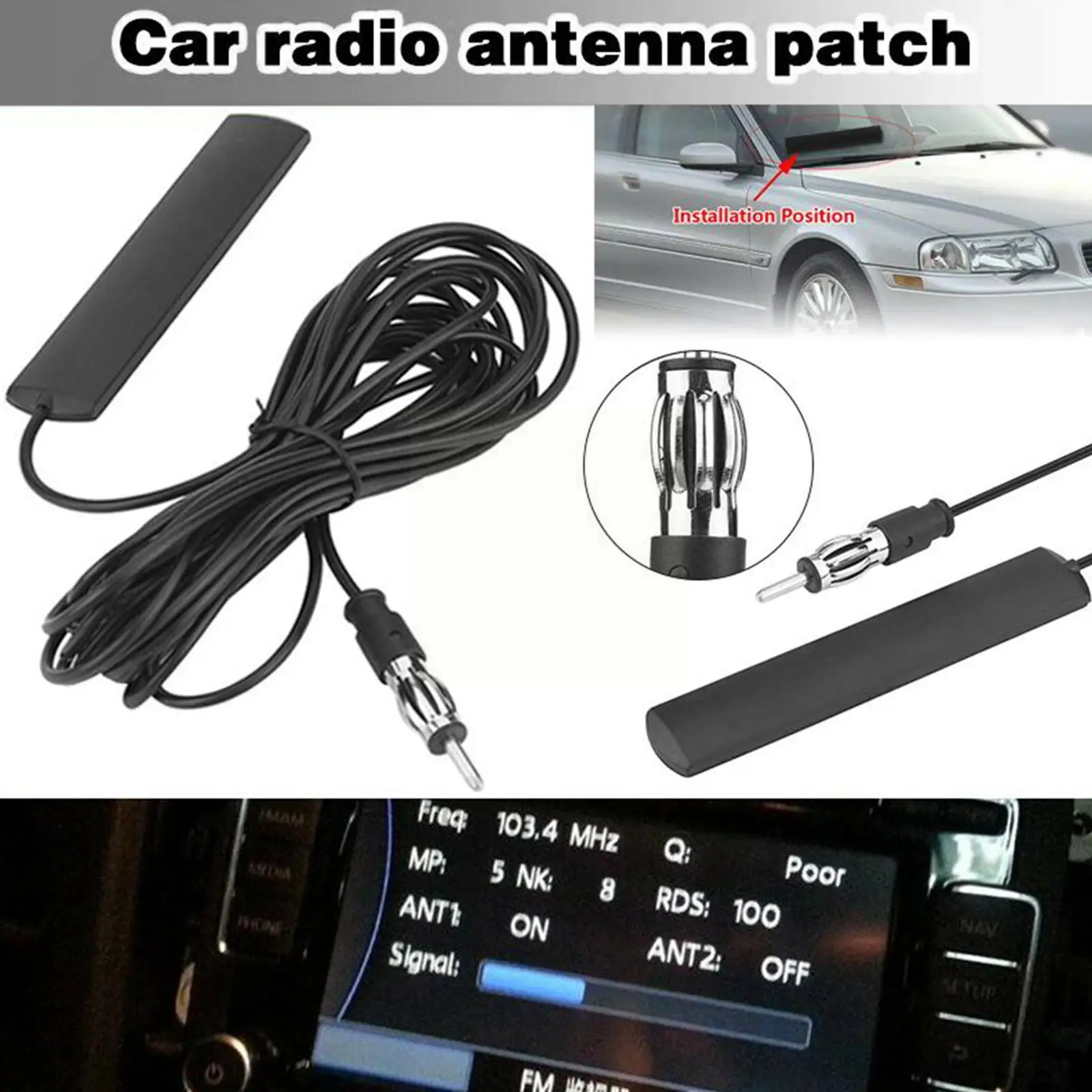 

Universal Auto 3/5M Length Signal Amp Amplifier Car Radio Signal RV Antenna Marine Enhance Device Vehicle Boat Car FM E4H7