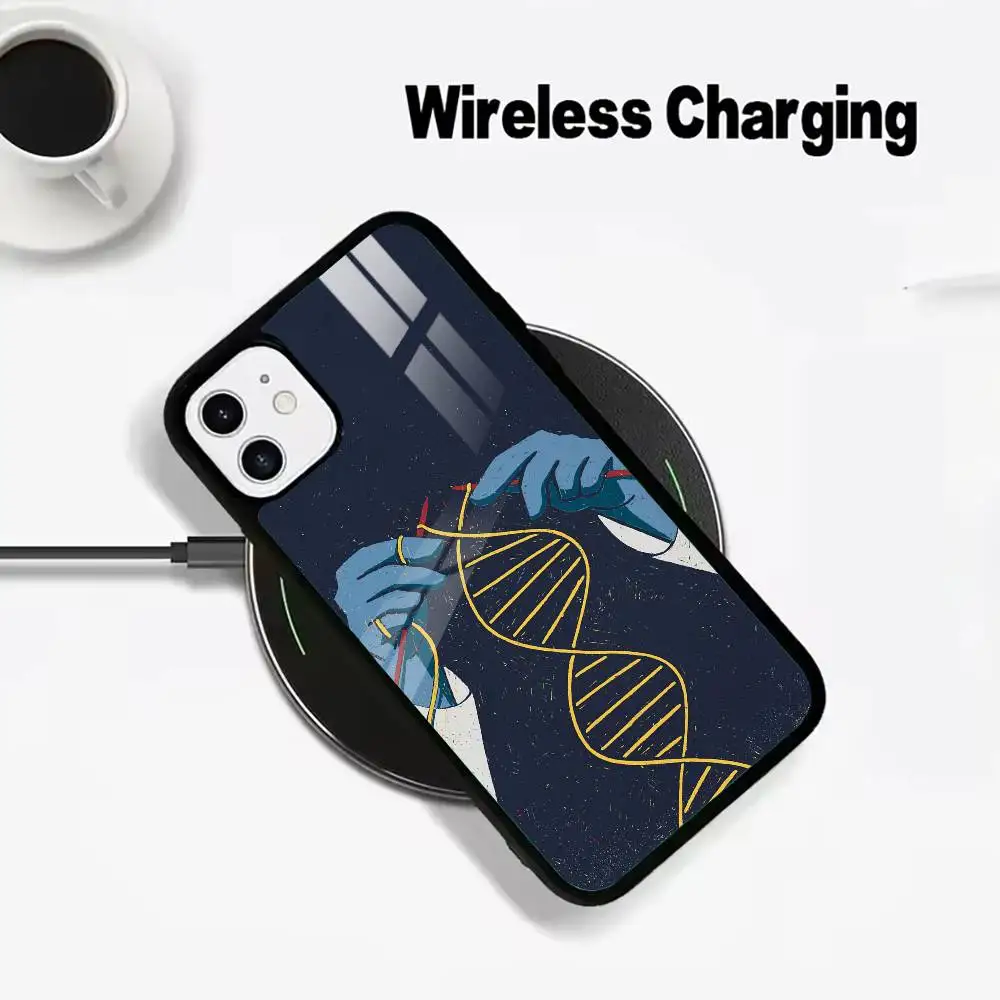 Фото Биологический чехол-зарядка S-Science DNA для iPhone 17, 16, 15, 14, 13, 12, 11 Plus, Pro, Max, Plus с беспроводной зарядкой №2