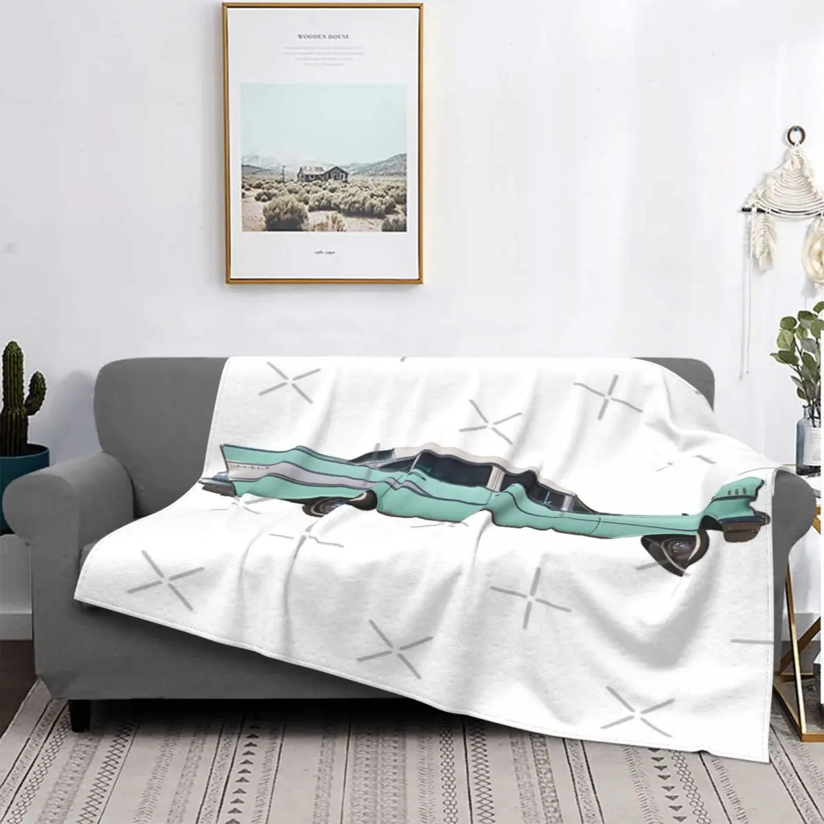 

Chevy Bel Air-colcha a cuadros para cama, manta de lana, кубрекеты для cama