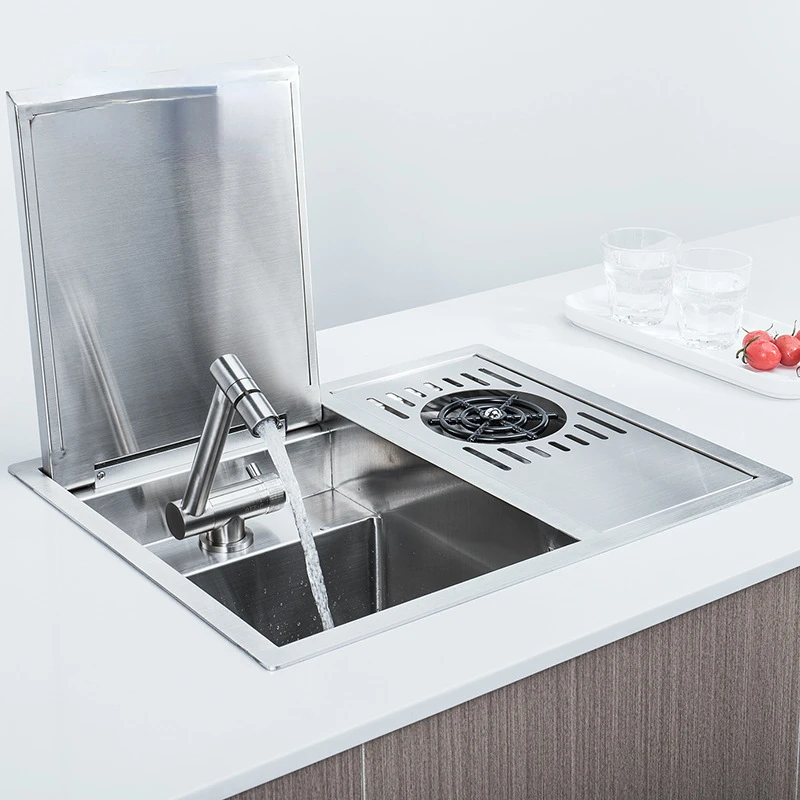 Кухонная раковина из нержавеющей стали 304 с одной чашей для бара утолщенным дном
