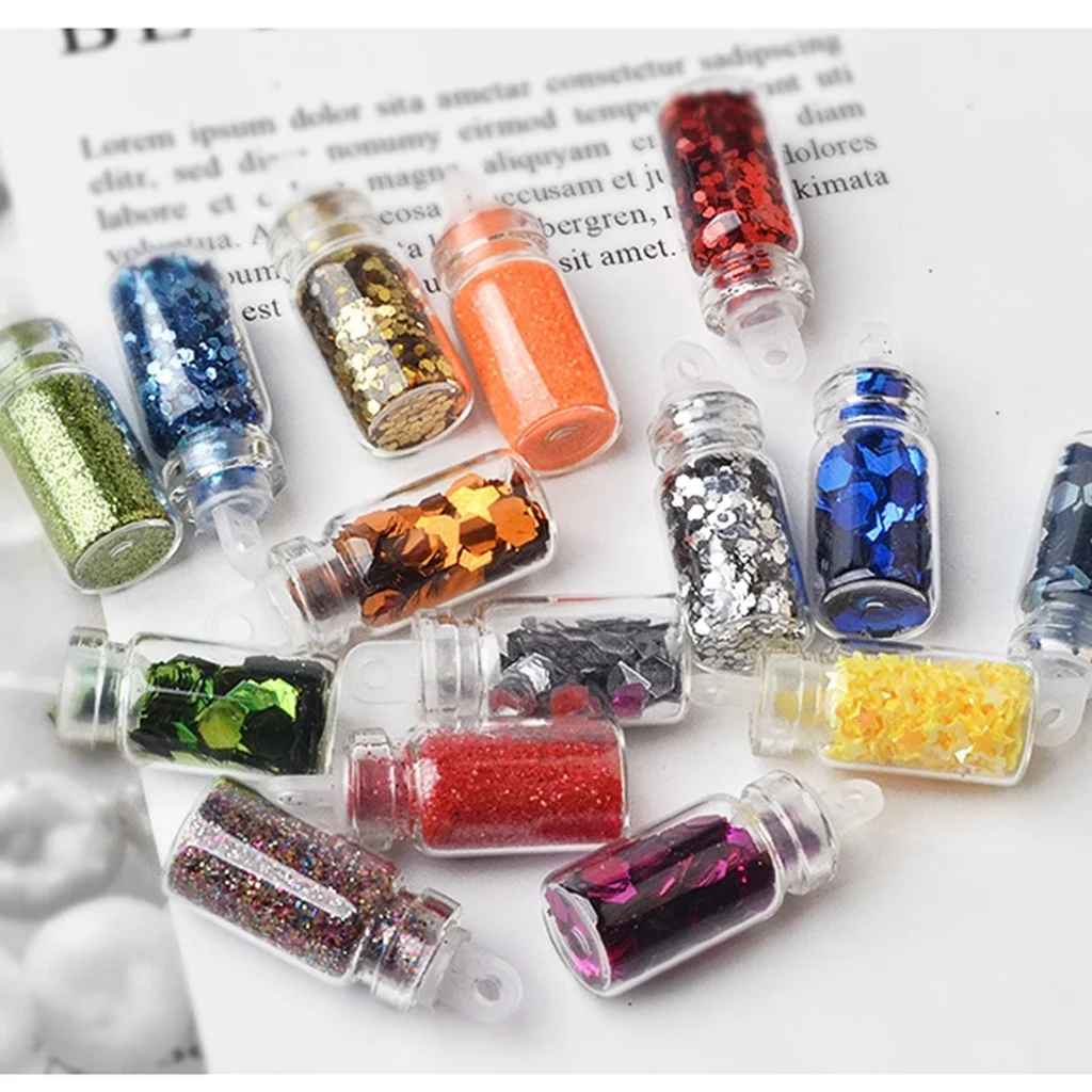 48 Bottles/Set Colorful Nail Sequins Art Glitter Powder Polish Stickers Mixed Design Manicure Decoral Tips Set |