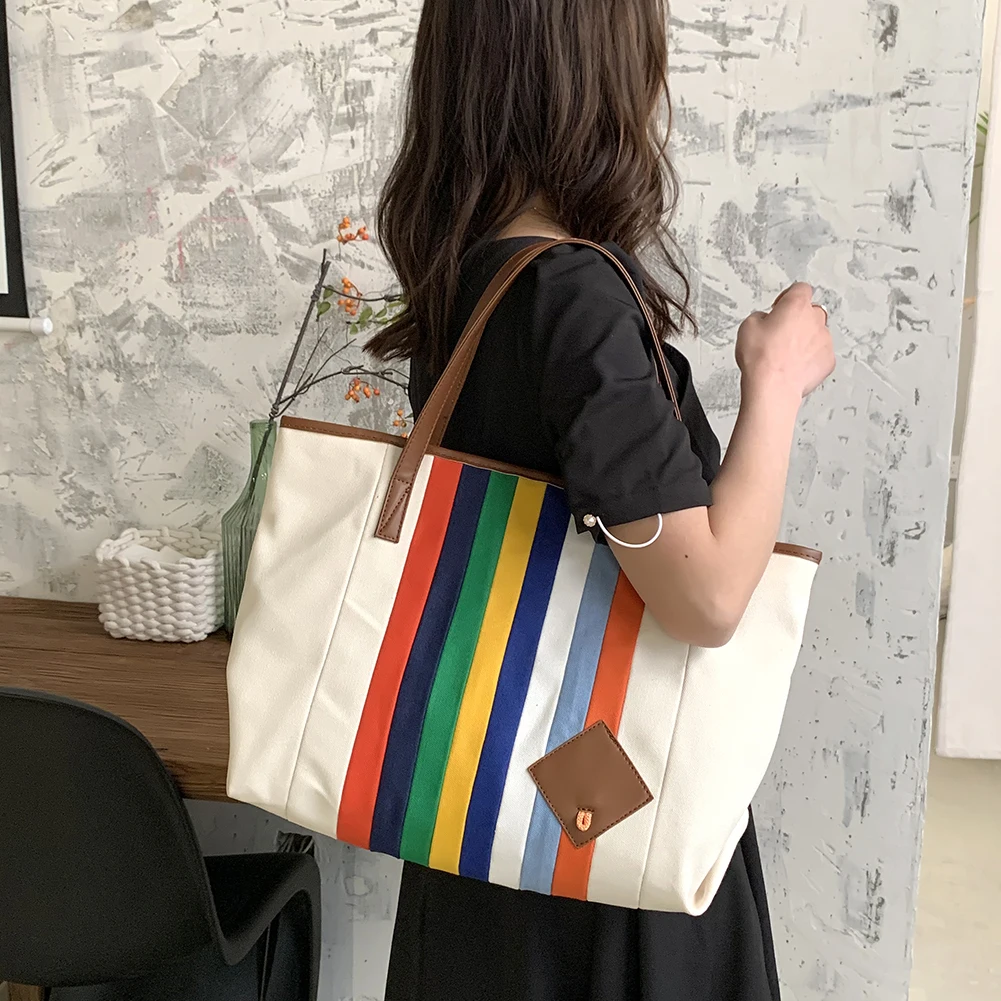 

Fashion Women Canvas Shoulder Shopper Bag Cotton Cloth Large Capacity Students Female Handbags Eco Fabric Tote Shopping Bags