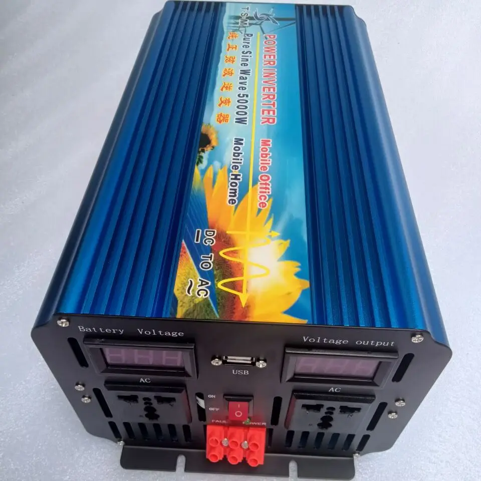 

5000W Pure Sine Wave Inverter DC 12V/24V/36V/48V To AC 100V/110V/220V 50HZ/60HZ Peak Power 10000W Voltage Transformer