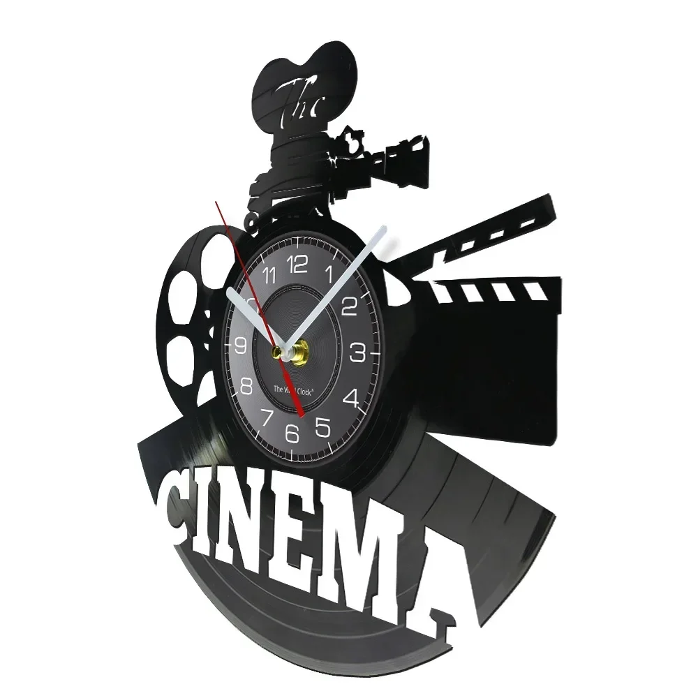 Домашний кинотеатр Ретро виниловая пластина настенные часы мужская пещера декор