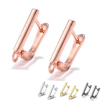 2 pairs 1 11 7mm classic hoop earring hooks charm jewelry brass tassel earwire buckle diy jewelry making material accessories