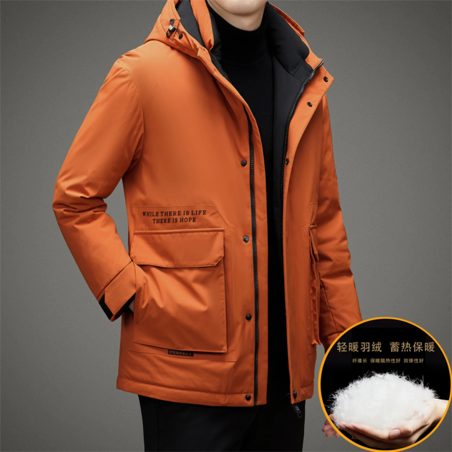 Winter Jacket Men Parkas Fashion Hooded Thicken Warm Puffer Jackets Clothing Doudoune Homme Jaquetas Ropa Hombre Goose Down Coat