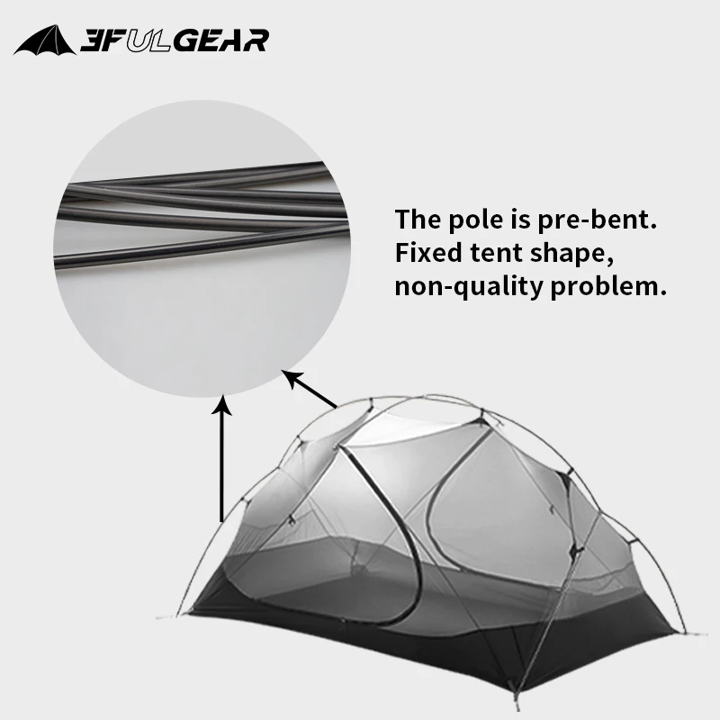 3F UL GEAR детали палатки двухслойный тент набор 15D/210T водонепроницаемый наружный 3/4