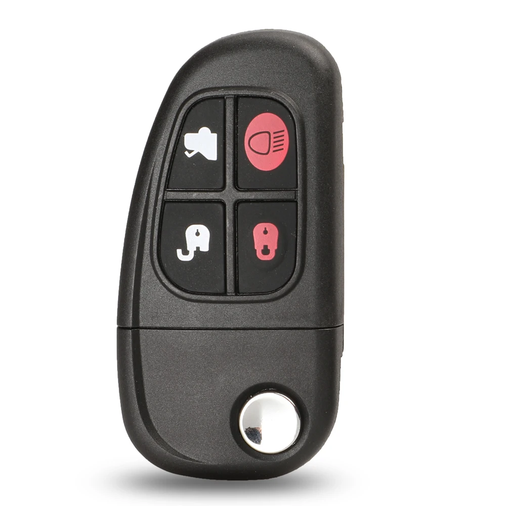 

jingyuqin 4 Buttons Replacement Flip Folding Remote Car Key Shell For Jaguar X-Type S-Type XJ XK Type FO21 Blade
