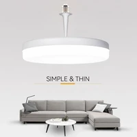 modern e27 bulb led ceiling lamp for living room bedroom kitchen indoor fixture lighting rotate led panel light 18w chandeliers