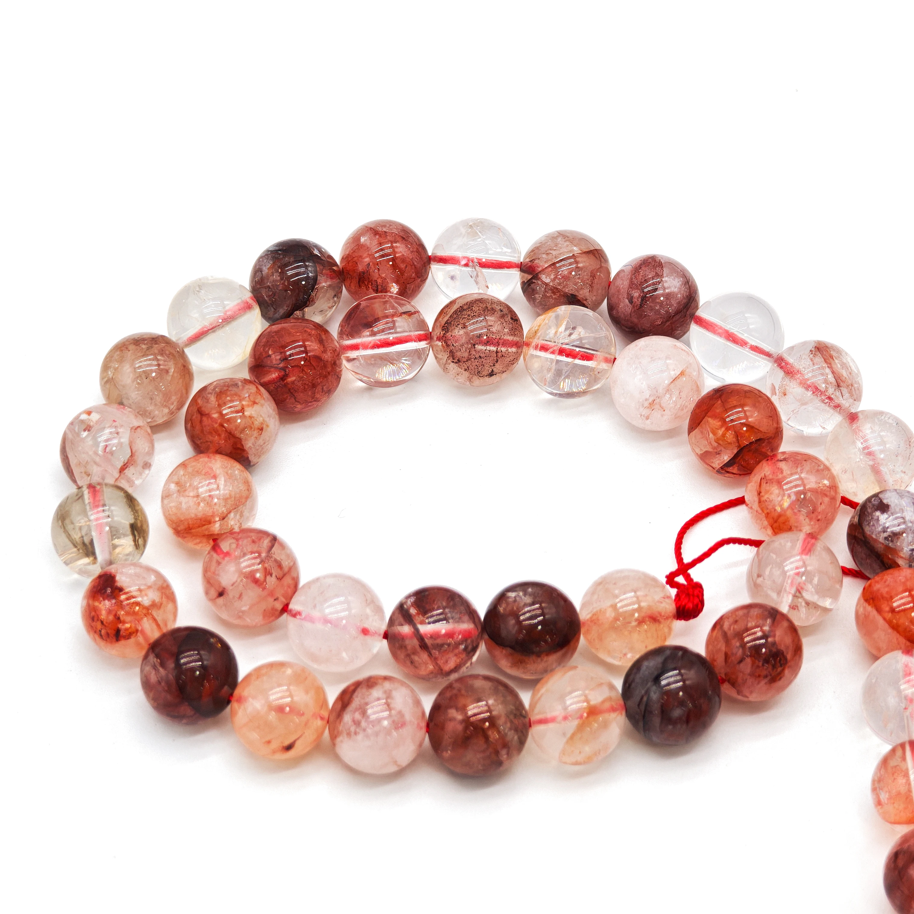 4/6/8/10/12/14 мм высококачественный огненный кварцевый кристалл из натурального