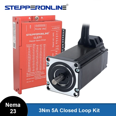 STEPPERONLINE Шаговый двигатель Nema 23 с энкодером 3 Нм  CL57Y