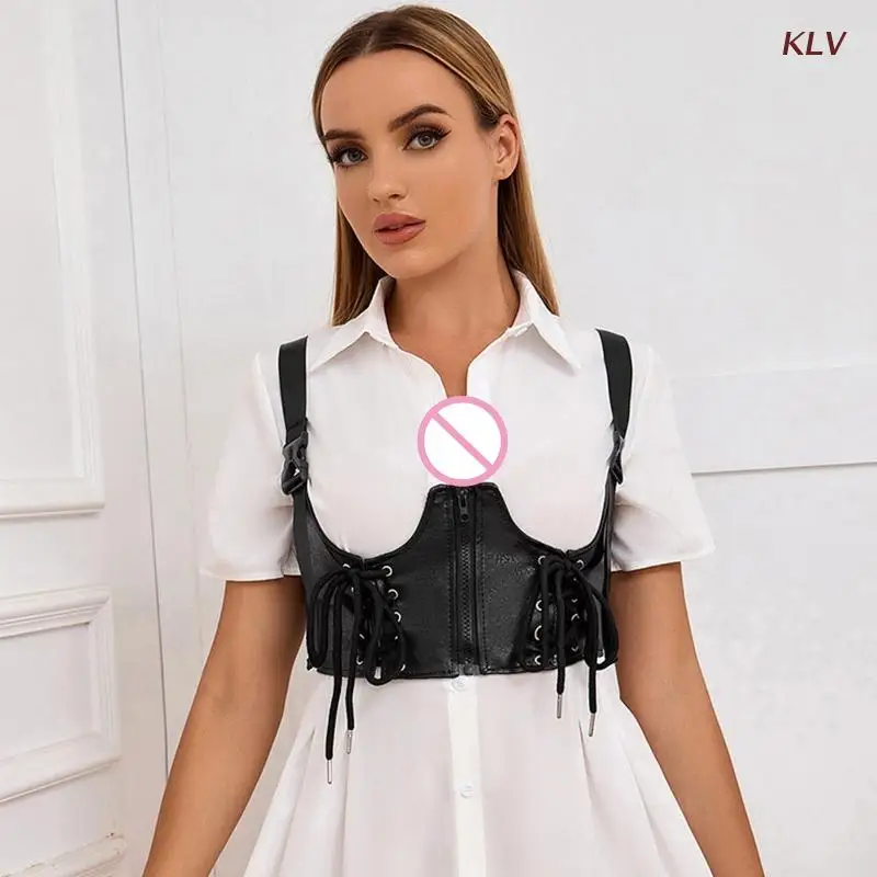 

Punk Corset with Suspender Cummerbunds Belts for Women Tight High Waist Corsets Slimming Body Shaping Girdle Straps 6XDA