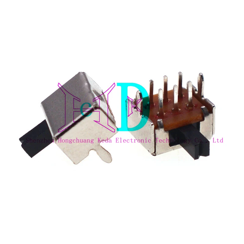 Маленький тумблер SK22D07 высота ручки 2-6 мм 2 ряда передачи 2P2T 6 контактов