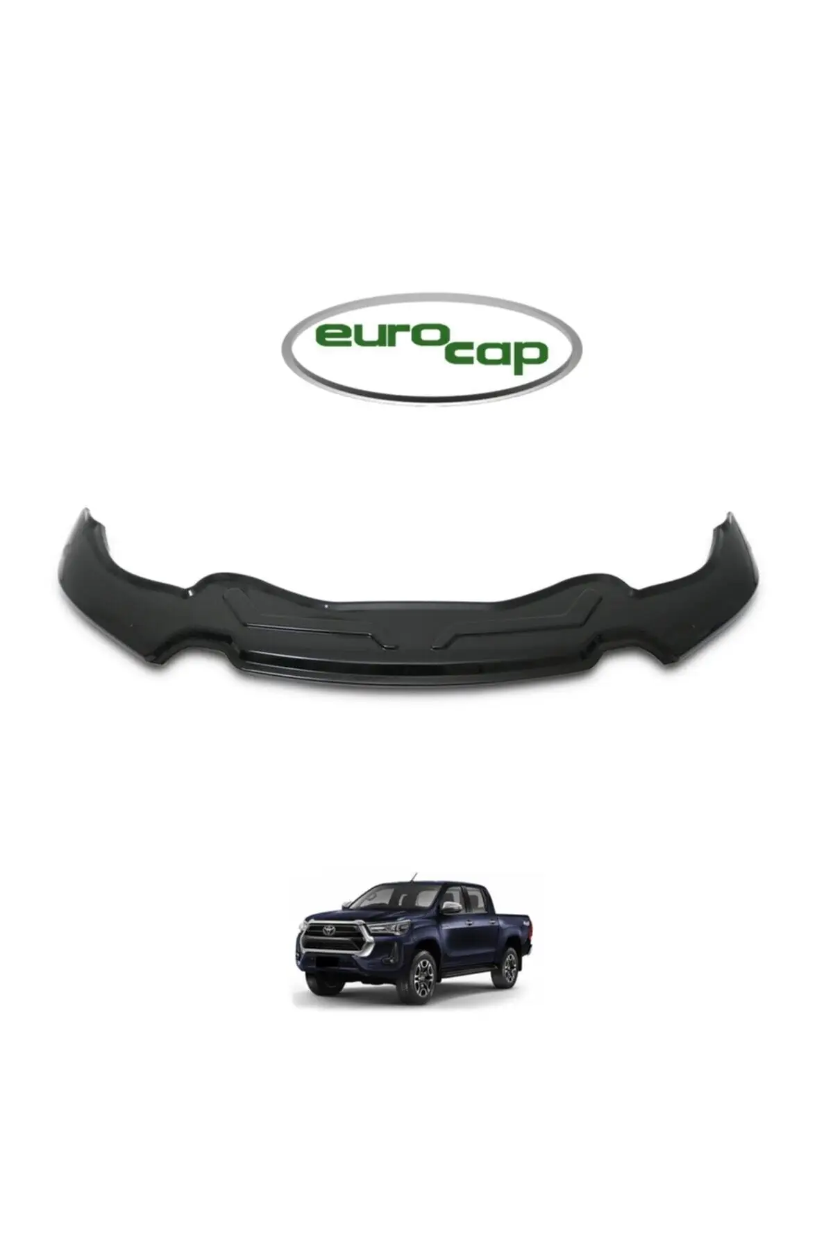 

Toyota Hilux 4 Front Hood Protection Spoiler 3mm Acrylic (abs) Gloss Black Deflector 2021-