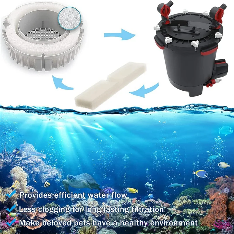 【ПОДАРОК】Сменные пенящиеся фильтрующие подушечки Fx4 для канистр Fluval FX5FX6 - аквариумная био-губка, 12 шт. в упаковке (art.: 3920d137ee683) - 3920d137ee683