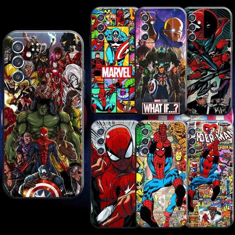 

Avengers Spider Man Marvel Comics For Samsung A20 A21 A22 4G 5G Phone Case Silicone Cover Carcasa Back Liquid Silicon Coque