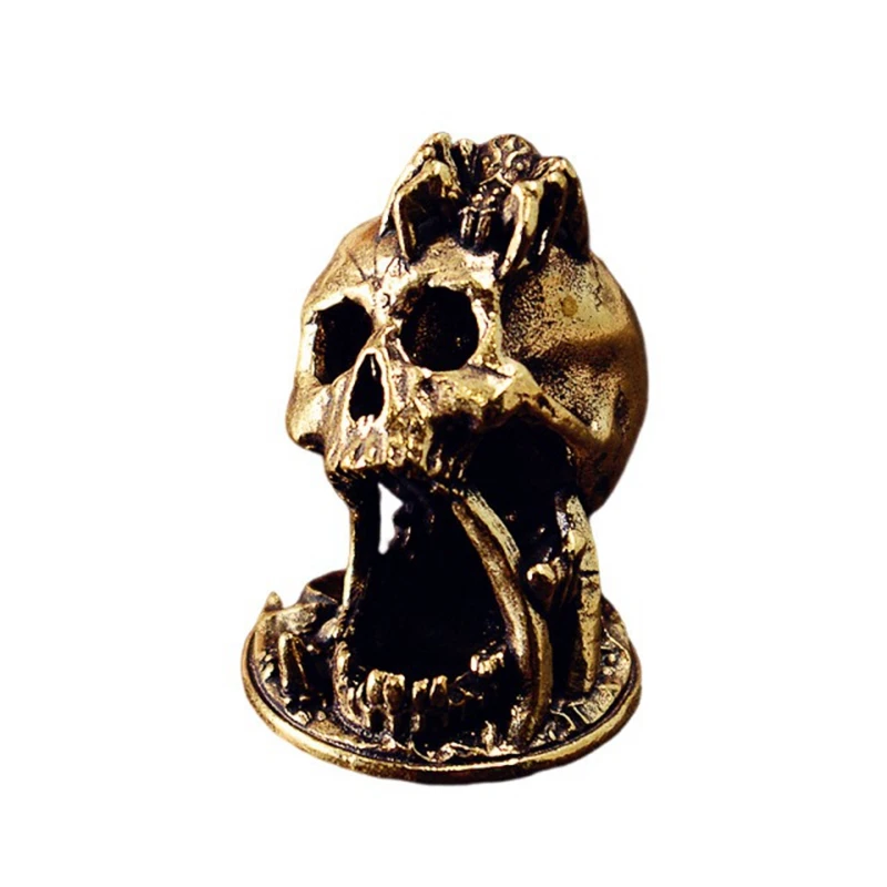 

Миниатюрная медная статуэтка паук череп