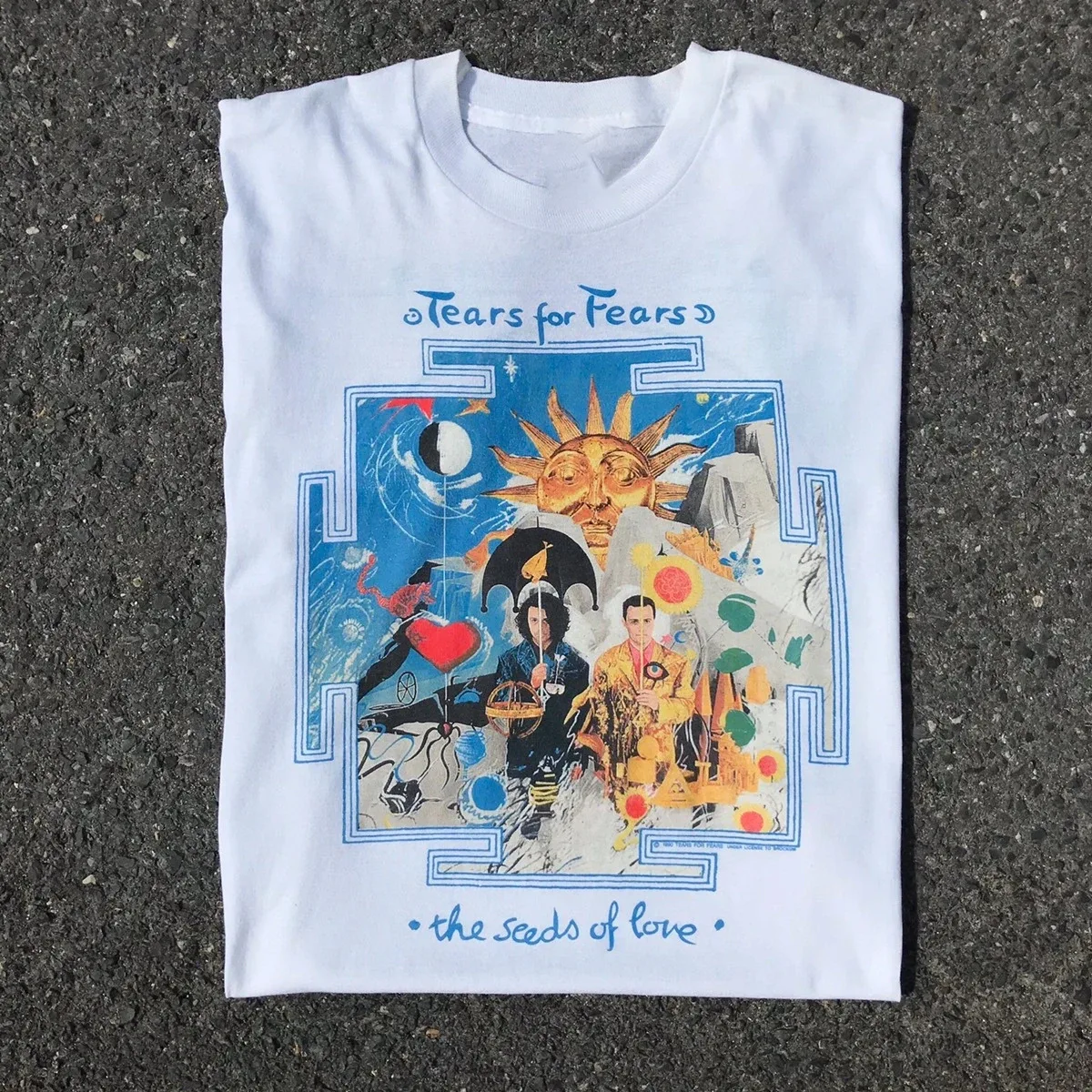 Мужская белая хлопковая Футболка со слезой за страхом, все размеры