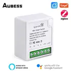 Умный мини-выключатель Zigbee, 16 А, поддержка 2-стороннего управления, Модуль Автоматизации умного дома, работает с Alexa Google Home Smart Life