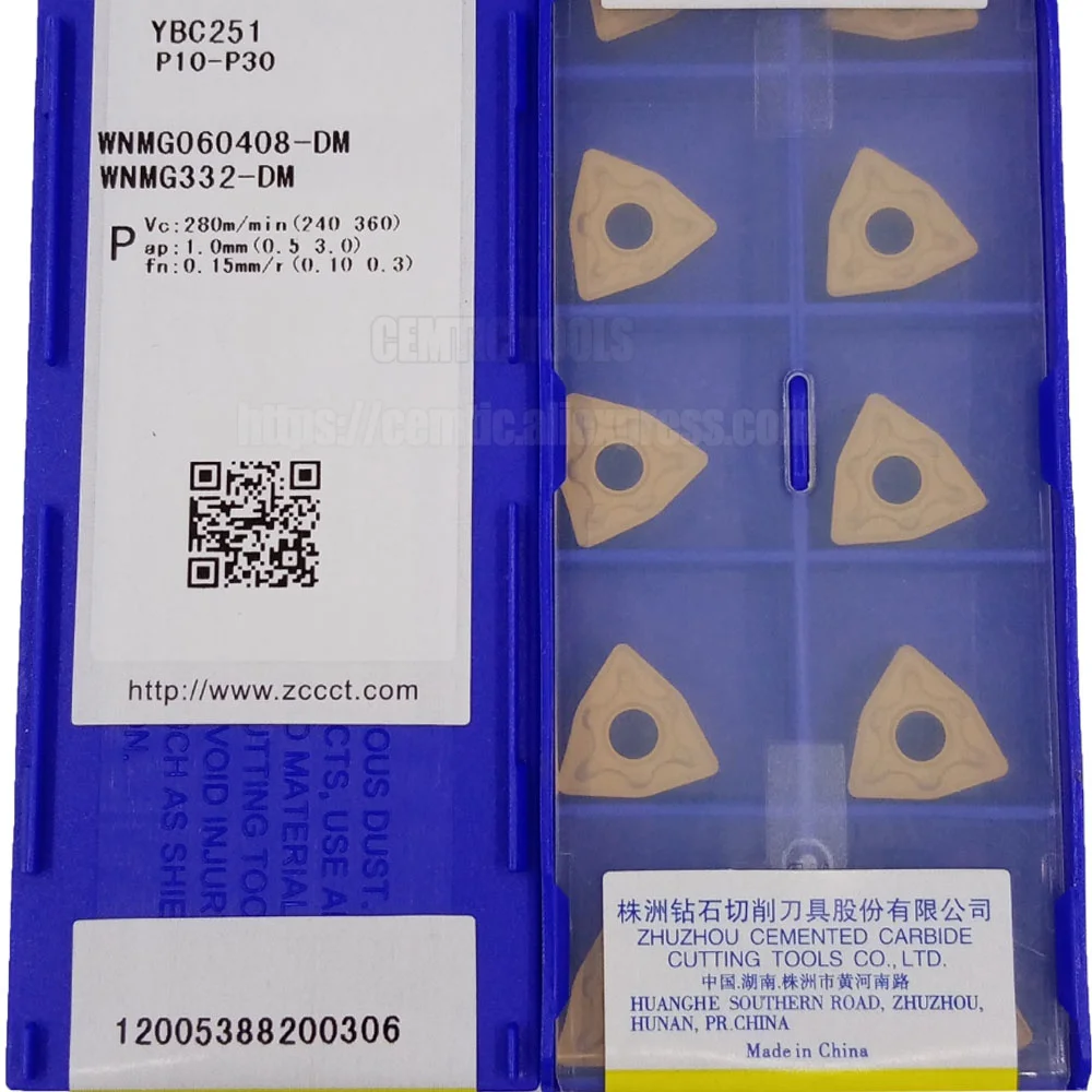 Твердосплавные вставки Токарный инструмент с ЧПУ Обработка стали WNMG 060408 -DM YBM251