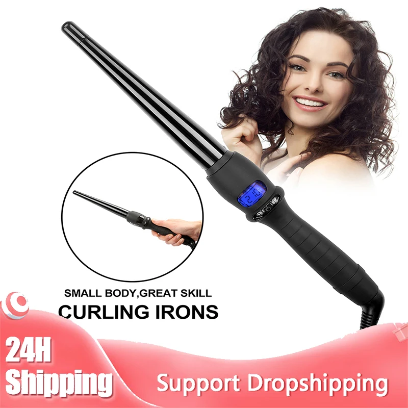

LCD Curling Iron Ceramic Hair Iron Professional Styling Tools With Intelligent Temperature Control System
