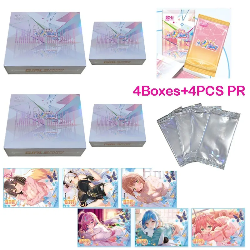 

4Box+4PR Wholesale Price New Girl Party Collection Card Goddess Story Swimsuit Bikini Booster Box Doujin Toys Hobbies Gift