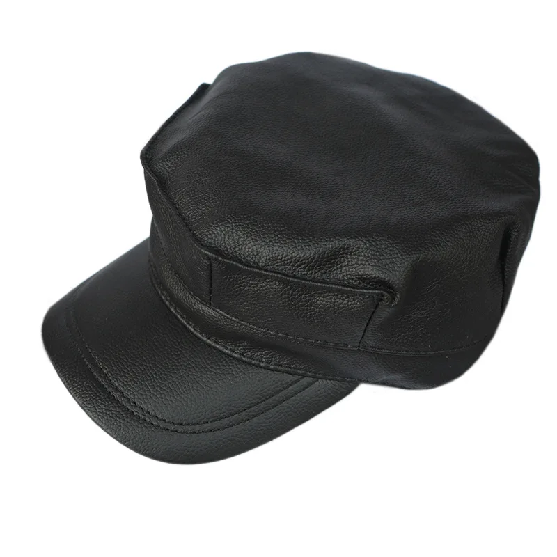 

Восьмиугольная шапка для людей среднего возраста и пожилых людей хлопковая шапка для защиты ушей отца Кожаная шапка для отдыха на открытом воздухе