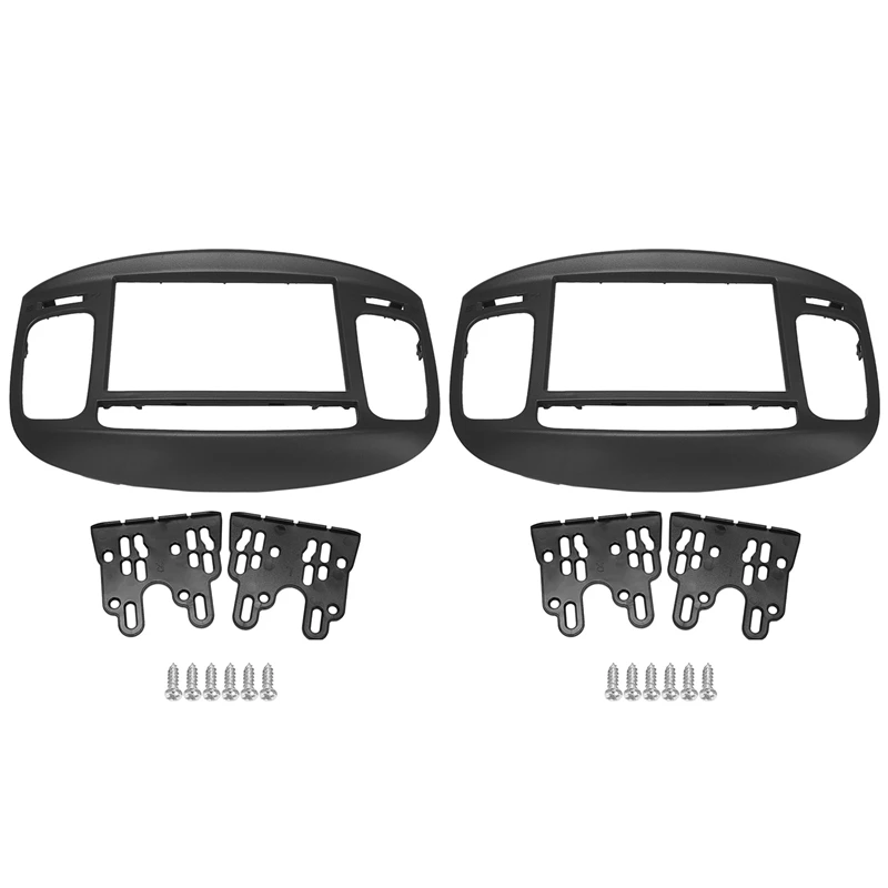 

2X 2Din Car Radio Fascia For HYUNDAI Accent 09-12 DVD Stereo Frame Plate Adapter Mounting Dash Installation Bezel Trim