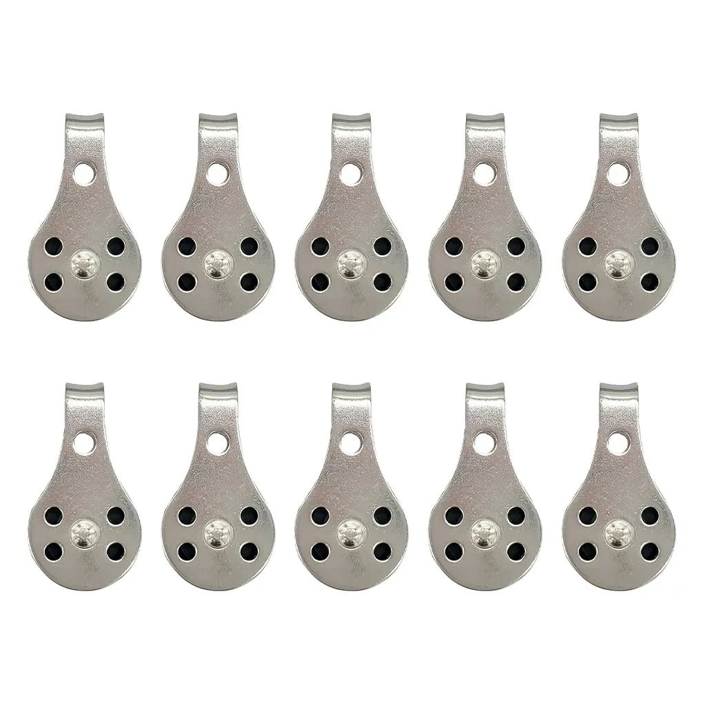 

10PCS Lifting Pulley Roller Stainless Steel Rope Block Replacement Guiding Reusable Household Professional Canoe Boat