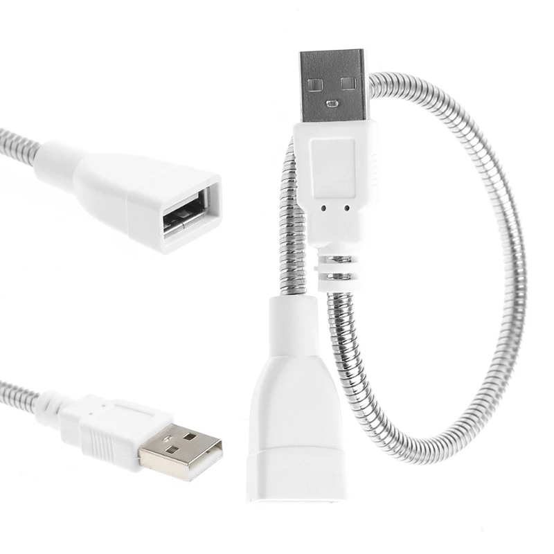

Удлинительный USB-кабель, белый металлический USB-шнур, шнур стандарта USB, кабель светодиодный светодиодного освещения, адаптер для вентилятор...